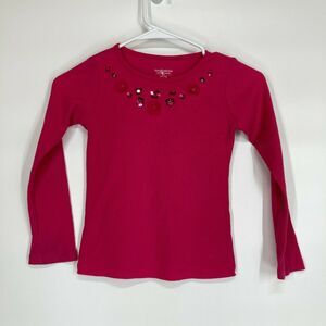 Toughskins Girl’s Pink Waffle Knit thermal Top M